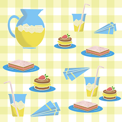 summer picnic fabric designed by Teresa Robeson