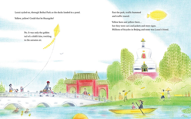 illustration from Two Bicycles in Beijing by Teresa Robeson and Junyi Wu