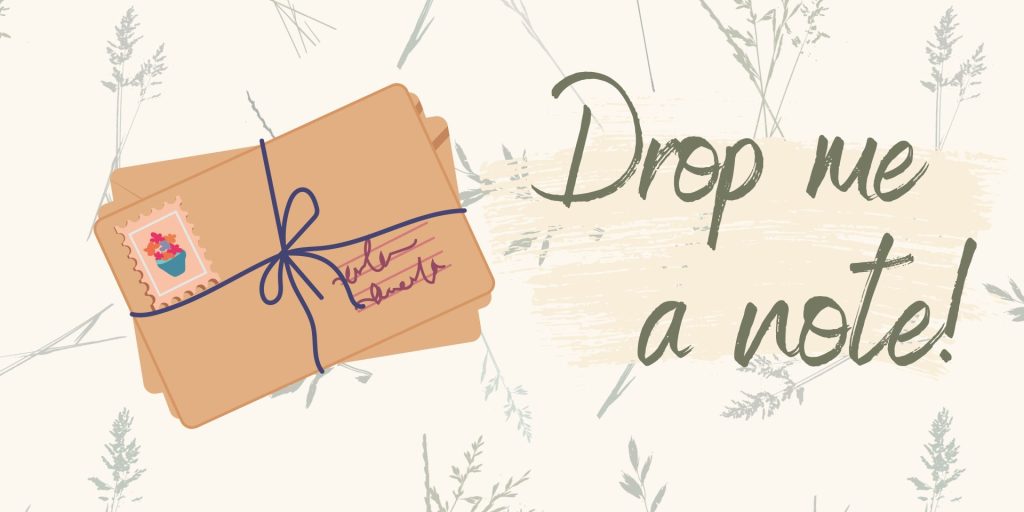 Drop me a note contact page